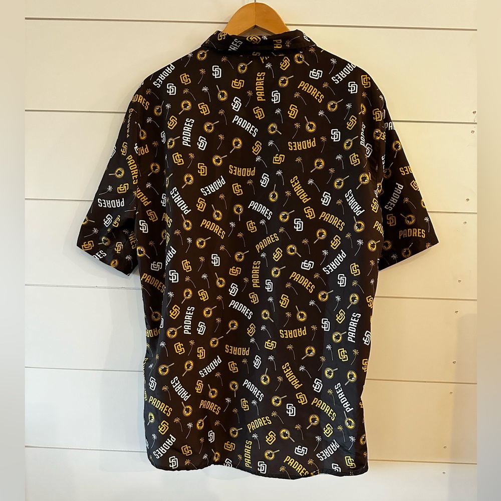 San‎ Diego Gulls Mens Hawaiian Shirt Ice Hockey Blue XL Game Give Away Logo Logo
